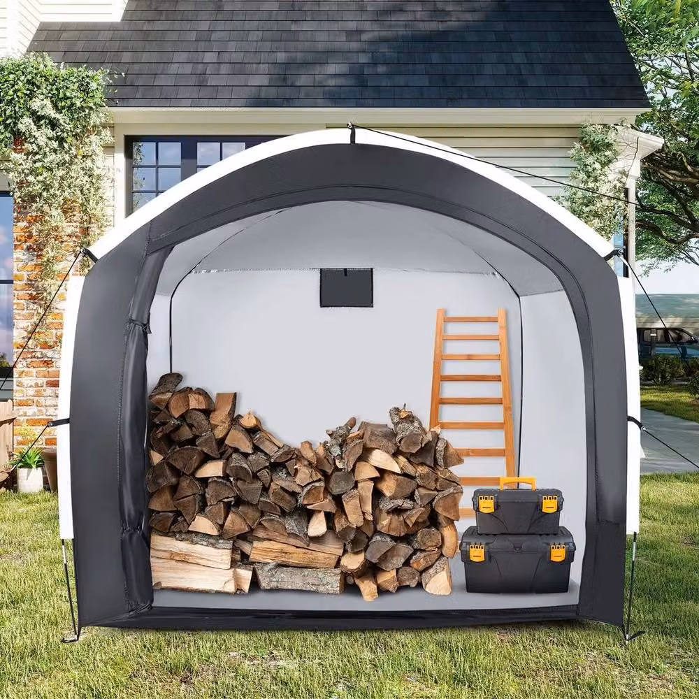 KORVIXA Outdoor Portable Bicycle Cover Shelter, Black, W/D/H: 150 x 150 x 190 cm – 4