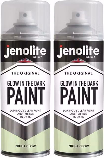 Jenolite Luminous Glow in the Dark Paint, White and Transparent, 2.0 l