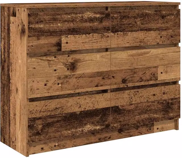 Berkfield Home Old Wood Sideboard in Brown, W/D/H: 100 x 35 x 76 cm – 1