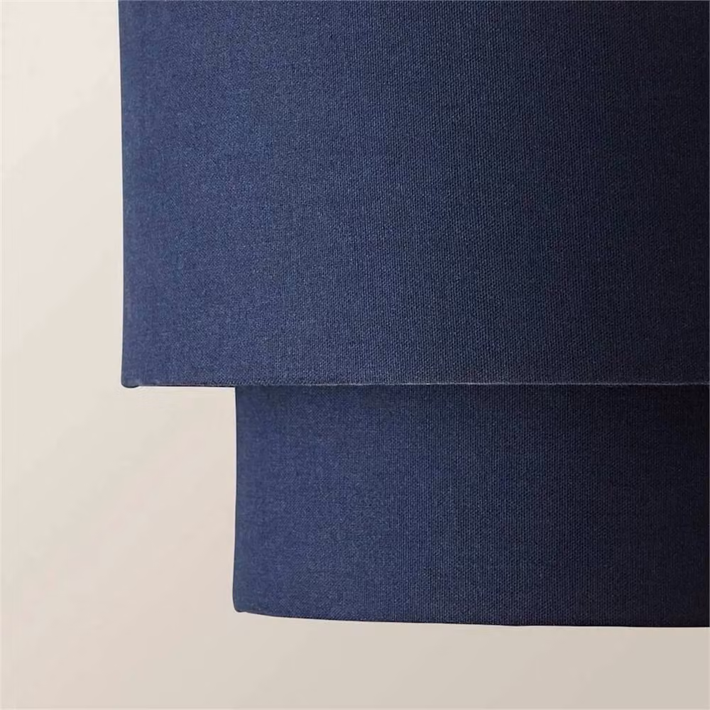 FORGEVIO Modern Navy Blue Fabric Cylinder Lamp Shade for Ceiling Lights – 2