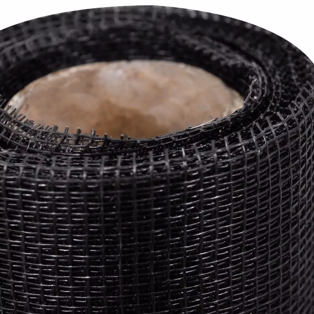 Berkfield Home Black Fibreglass Mesh Screen W: 100 cm, L: 1000 cm – 3