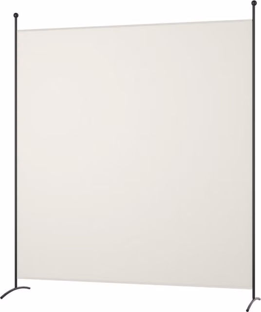 COSTWAY Single Panel Minimalist Room Divider in White, H 185 cm x W 180 cm