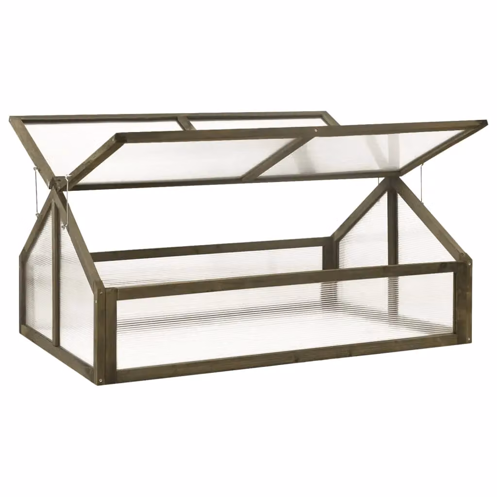 Berkfield Home Grey Firwood Greenhouse W/D/H: 114 x 80 x 50 cm – 2