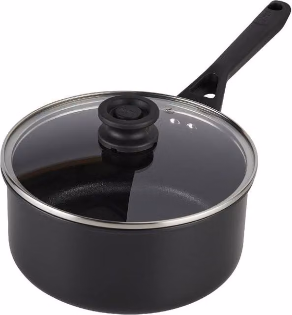 Ninja ZEROSTICK Classic Saucepan Set, 3 Pack, Black, Diameter: 20 cm