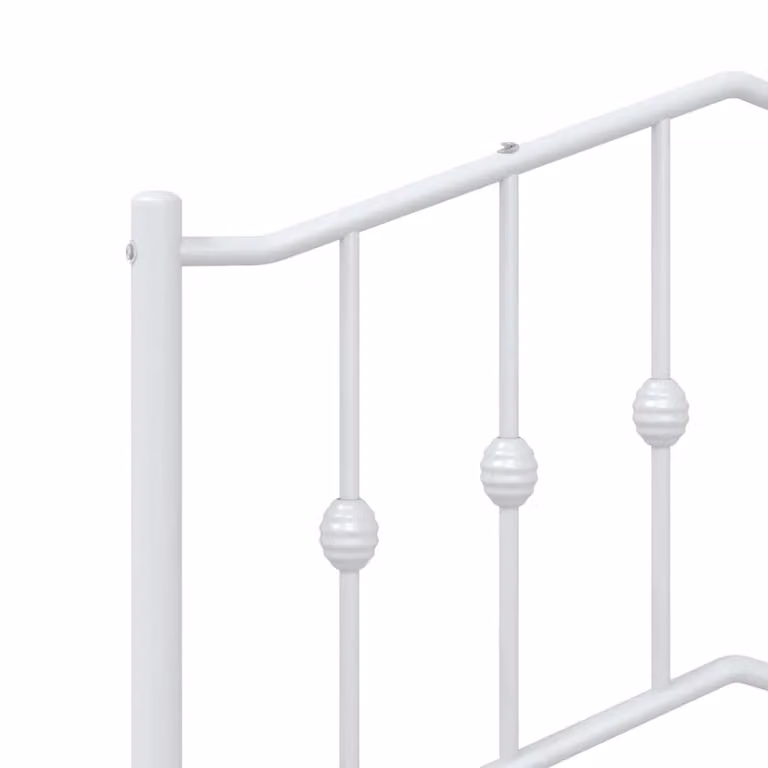 Berkfield Home Classic Metal Headboard in Black and White, Width: 100 cm