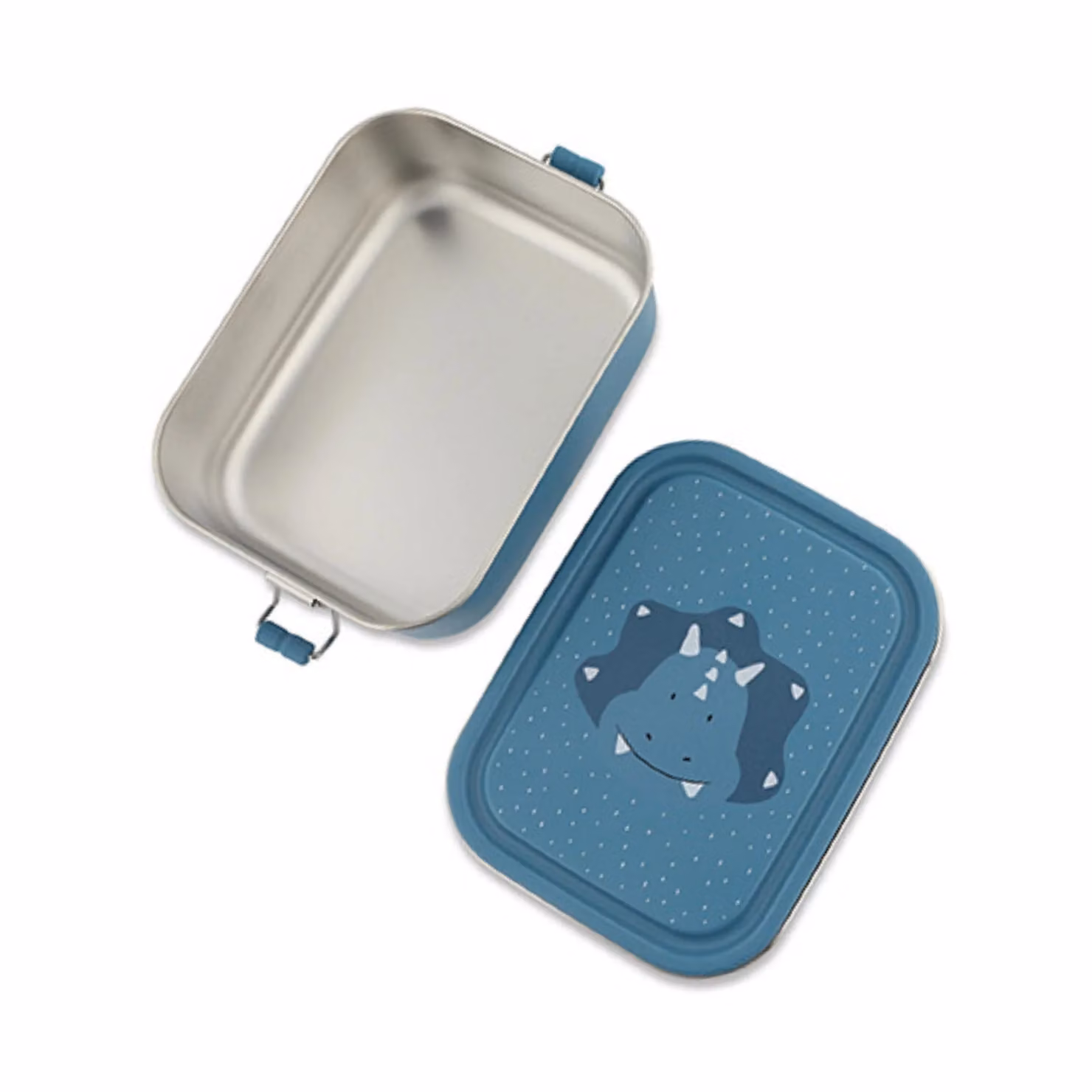 Trixie Mr. Triceratops Small Lunch Box in Blue with Stainless Steel and Silicone – 2