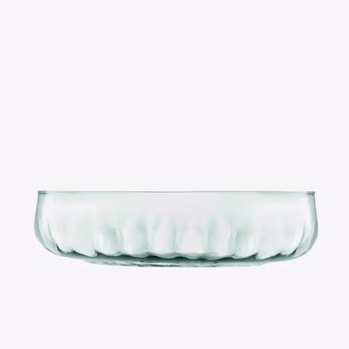LSA International Mia Low Salad Bowl, Transparent Recycled Glass, Diameter: 31 cm