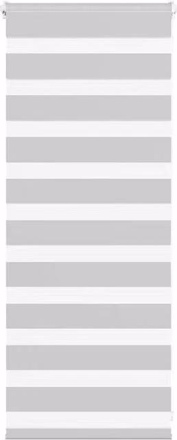 Berkfield Home Zebra Day and Night Blind in Grey Polyester, W: 55 cm, H: 100 cm