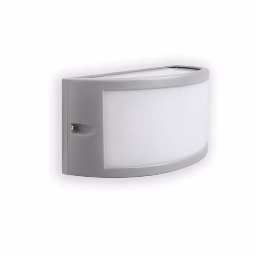Faro Barcelona Negus 70696 Grey Aluminium Wall Light with Opal Polycarbonate Diffuser – 1