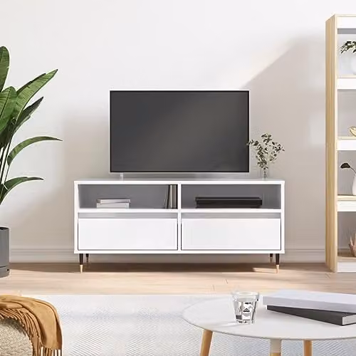 vidaXL Glossy White TV Cabinet W/D/H: 100 x 34.5 x 44.5 cm – 2