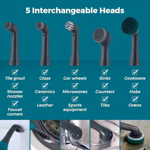 Tower Whiziwand Pro Electric Cleaning Brush in Anthracite and Petrol – 3