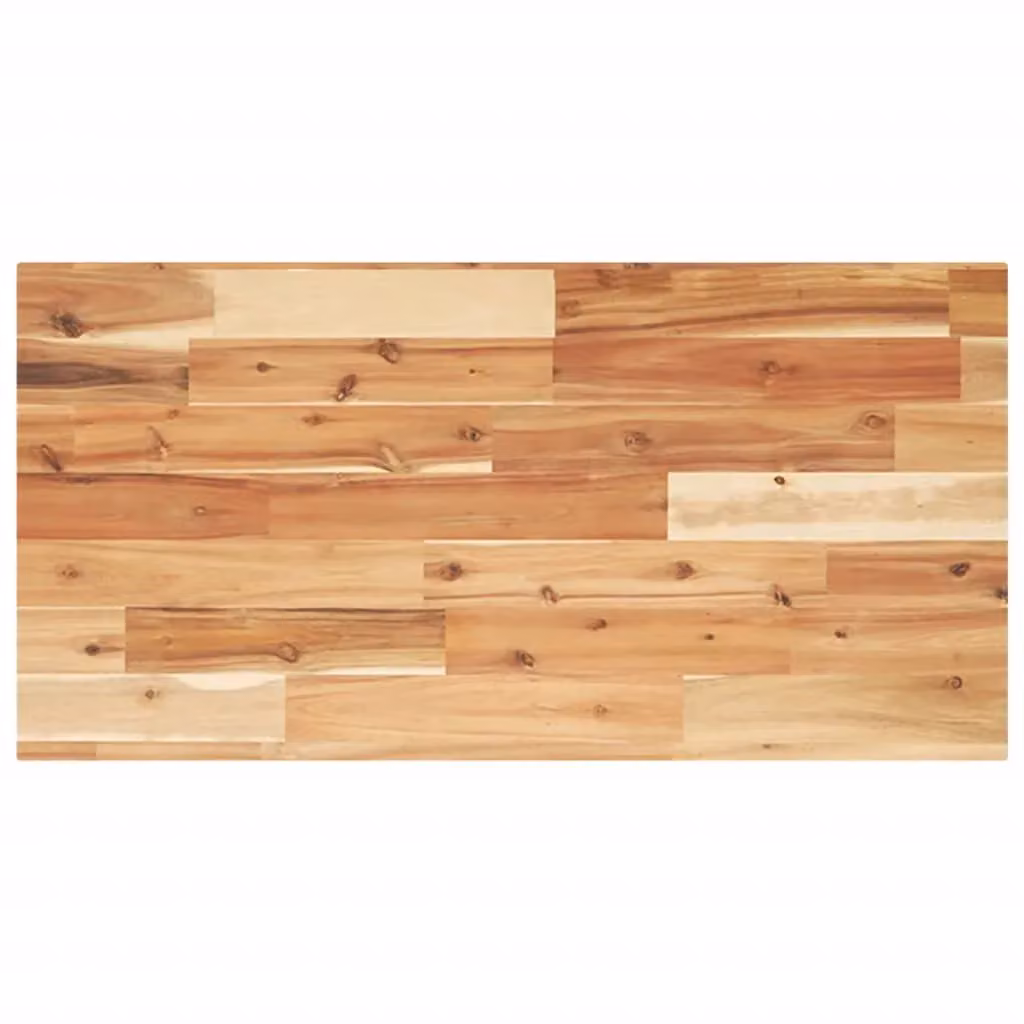 Berkfield Home Rectangular Solid Wood Acacia Table Top in Brown, W: 60 cm, D: 40 cm, H: 2 cm – 2