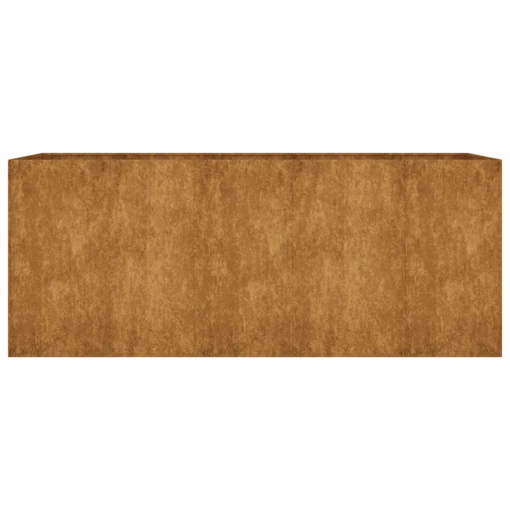 Berkfield Home Garden Corten Steel Raised Bed in Brown, W/D/H: 200 x 80 x 80 cm – 2