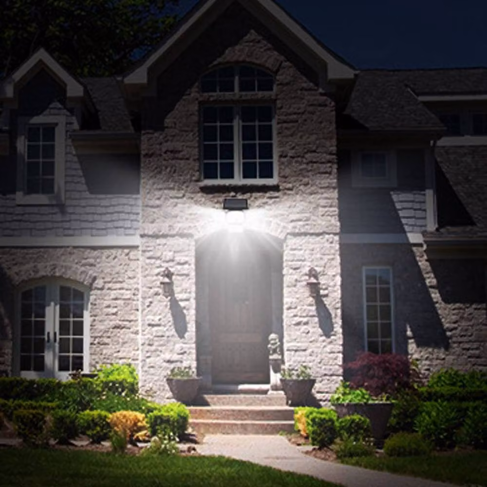 Ventryn 346 LED Solar Motion Sensor Wall Light Outdoor Security Flood Lamp in Black – 4