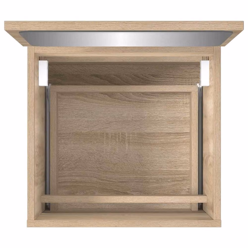 Berkfield Home Wall Mounted Modern Bathroom Cabinet with Mirror in Sonoma Oak Brown – 3
