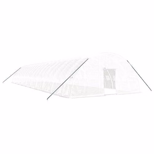 vidaXL Greenhouse with Steel Frame, White, W: 20 m, D: 6 m, H: 2.85 m – 1