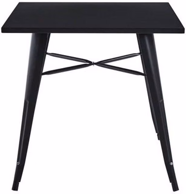Minster Metal Garden Bar Table in Black, W: 50 cm, D: 50 cm, H: 76 cm