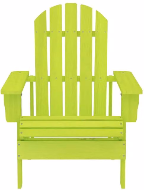 Berkfield Home Garden Adirondack Chair in Bright Green Solid Wood