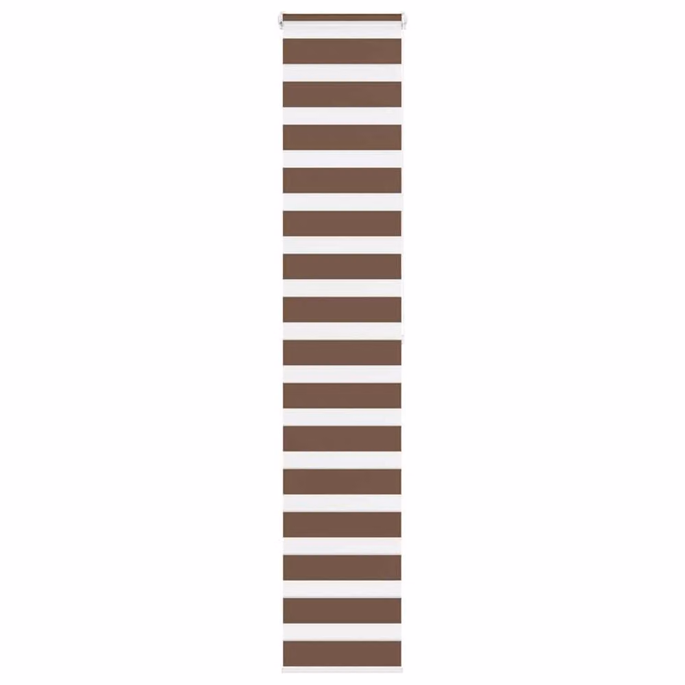 Berkfield Home Elegant Zebra Blind in Brown, Polyester Fabric, W: 50 cm x H: 200 cm – 2