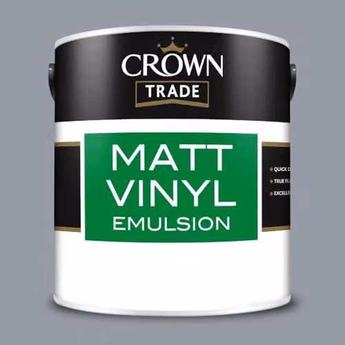 Crown Trade Matt Vinyl Dispersion Paint in Blue and Grey, 2.5 l – 2