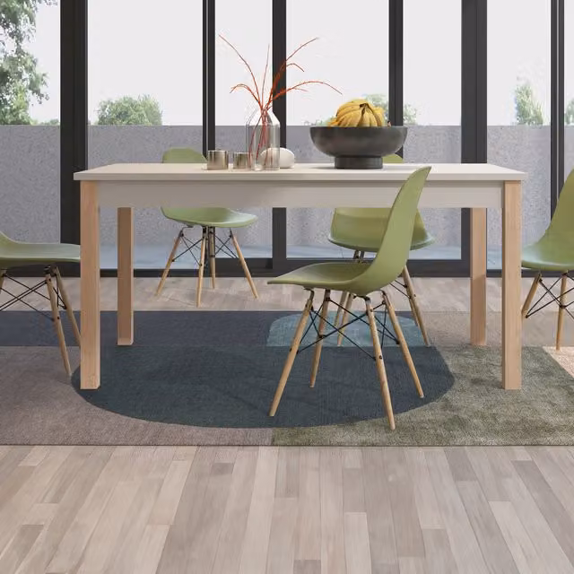 Dorel Home ESSEX Extendable Rectangular Dining Table in Beige