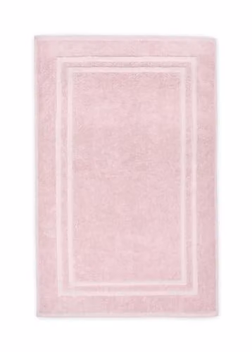 Velosso Cotton Striped Bath Mat, Blush Pink, W: 80 cm, D: 50 cm
