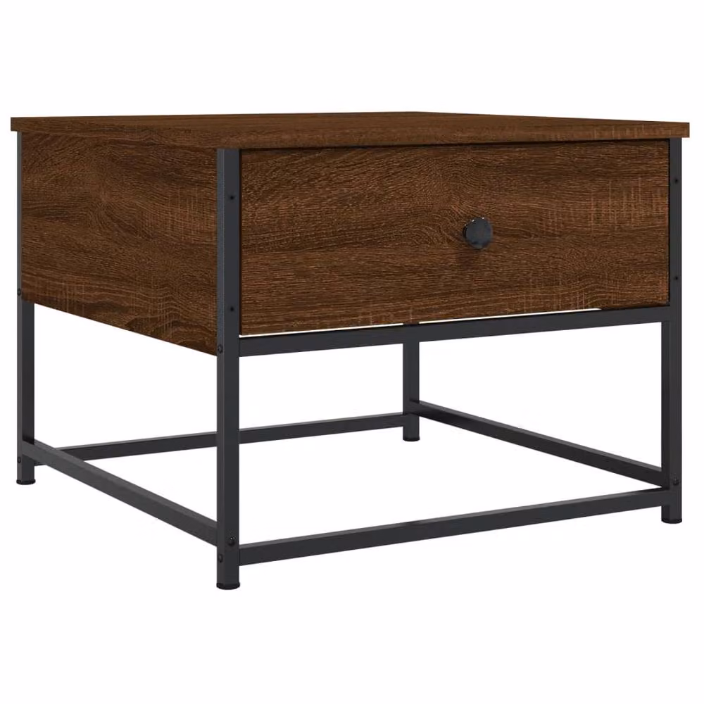 Berkfield Home Brown Oak Decorative Coffee Table, W/D/H: 51 x 51 x 40 cm – 3