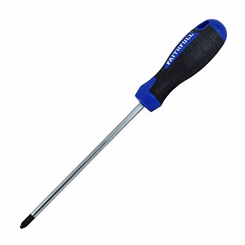 Faithfull SDPZ2150 Blue Soft Grip Pozidriv Screwdriver, 2 x 150mm – 1