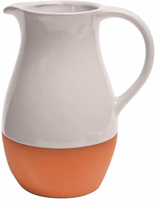 dexam Sintra Glazed Terracotta Ceramic Jug in Grey and Multicolour