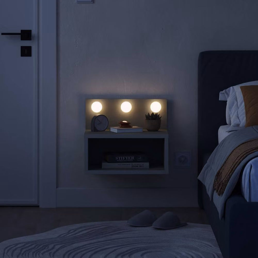 Decortie Treo Floating LED Bedside Table in Green, W/D/H: 30 x 30 x 30 cm – 2