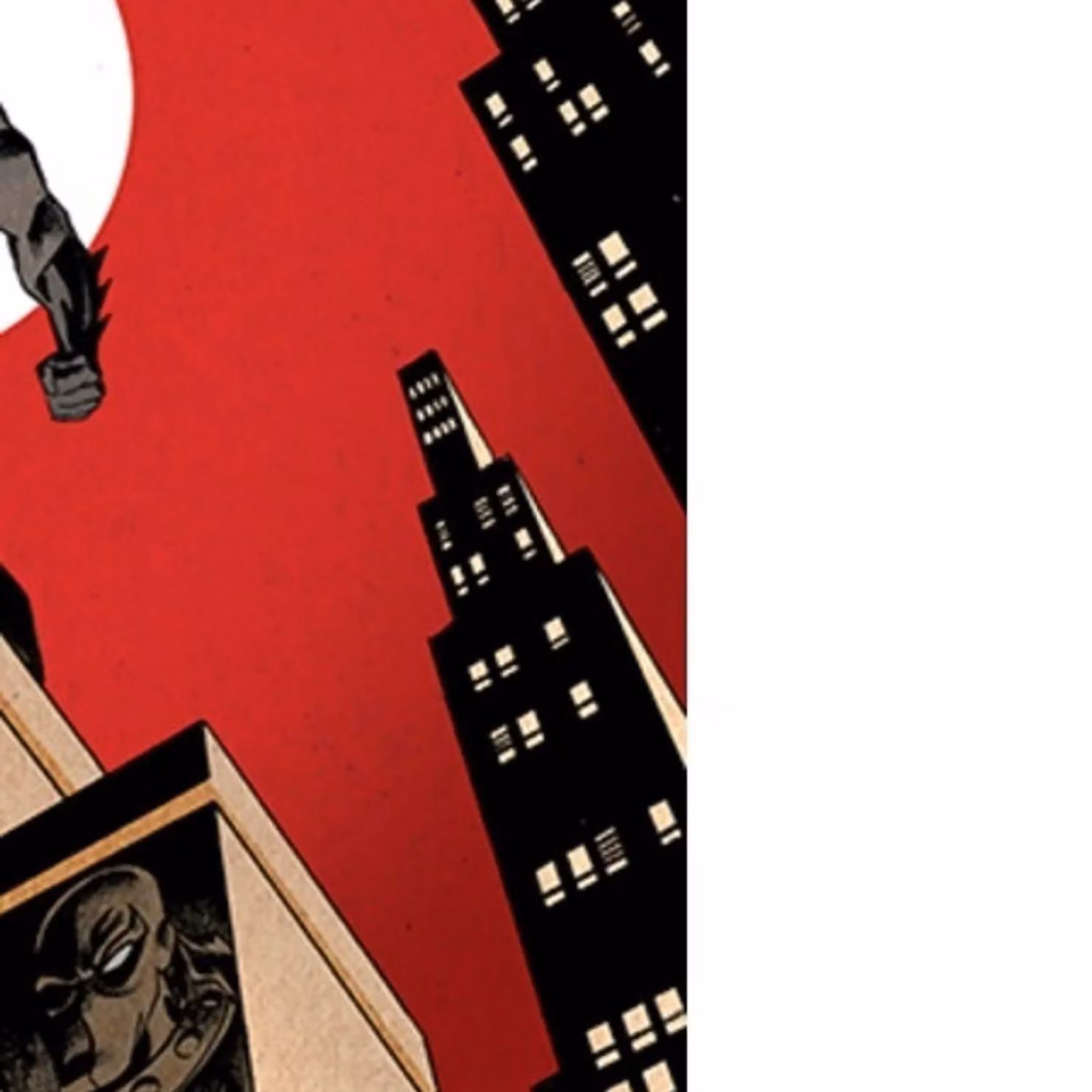 Batman Villain Skyline Graphic Paper Poster in Red – 2