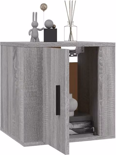 Berkfield Home Set of 2 Wall Mounted TV Cabinets in Grey Sonoma, W/D/H: 40 x 34.5 x 40 cm – 1