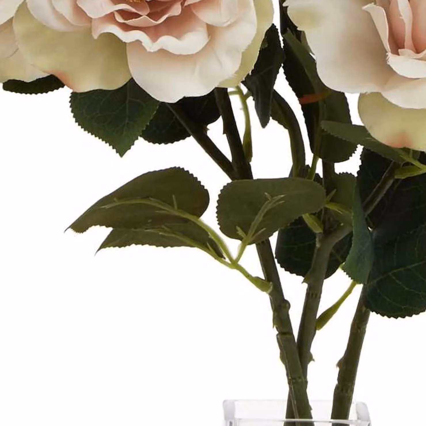 Hill Interiors The Natural Garden Collection Tea Rose Artificial Flower in Pale Pink – 3