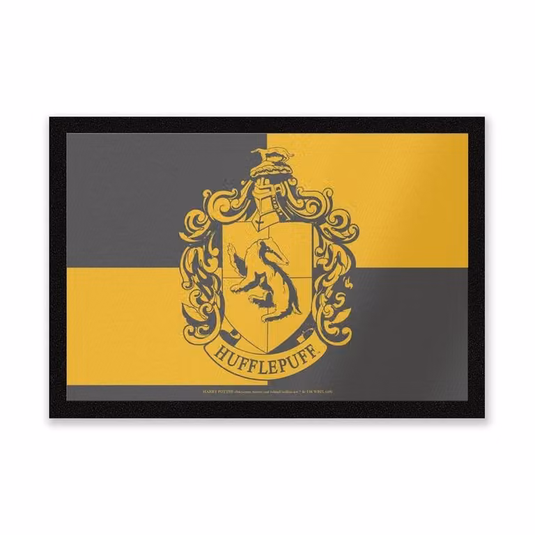 Harry Potter Hufflepuff Coir Doormat, Multicolour, W: 60 cm, D: 40 cm