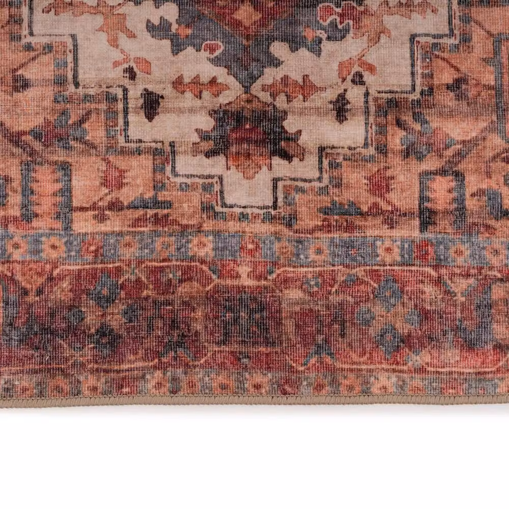 Kukoon Scarlet Distressed Soft Pile Area Rug in Red, W: 200 cm, D: 290 cm – 7