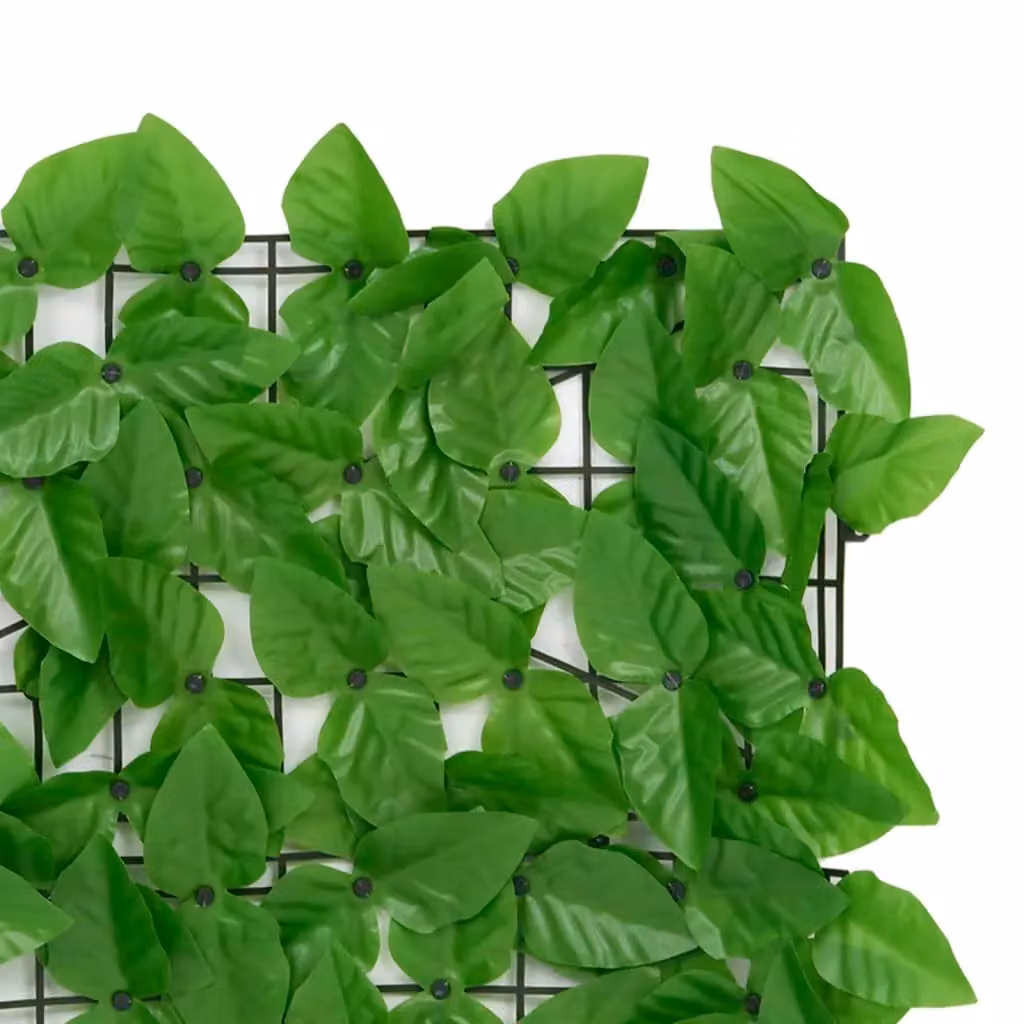 Berkfield Home Semi-Transparent Artificial Hedge Balcony Screen with Green Leaves, W: 200 cm, H: 100 cm – 2