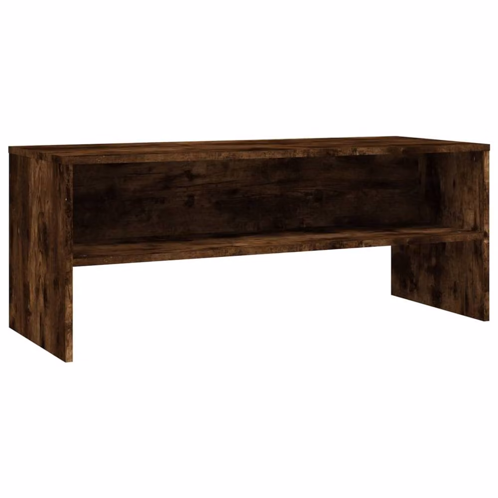 Berkfield Home Smoked Oak TV Cabinet in Brown, W/D/H: 100 x 40 x 40 cm – 3