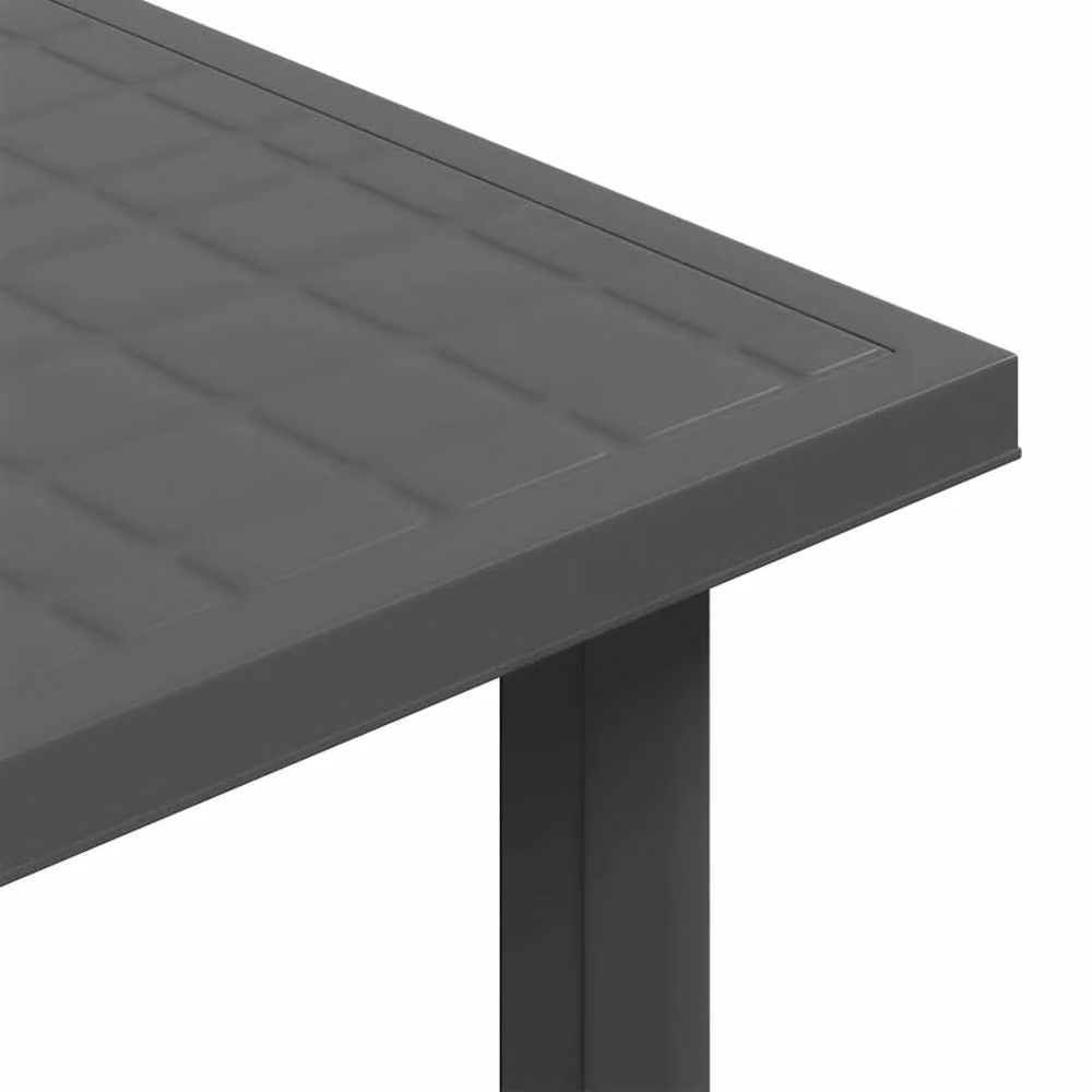 Berkfield Home Anthracite Garden Table in Dark Grey, W: 80 cm, D: 75 cm, H: 72 cm – 6