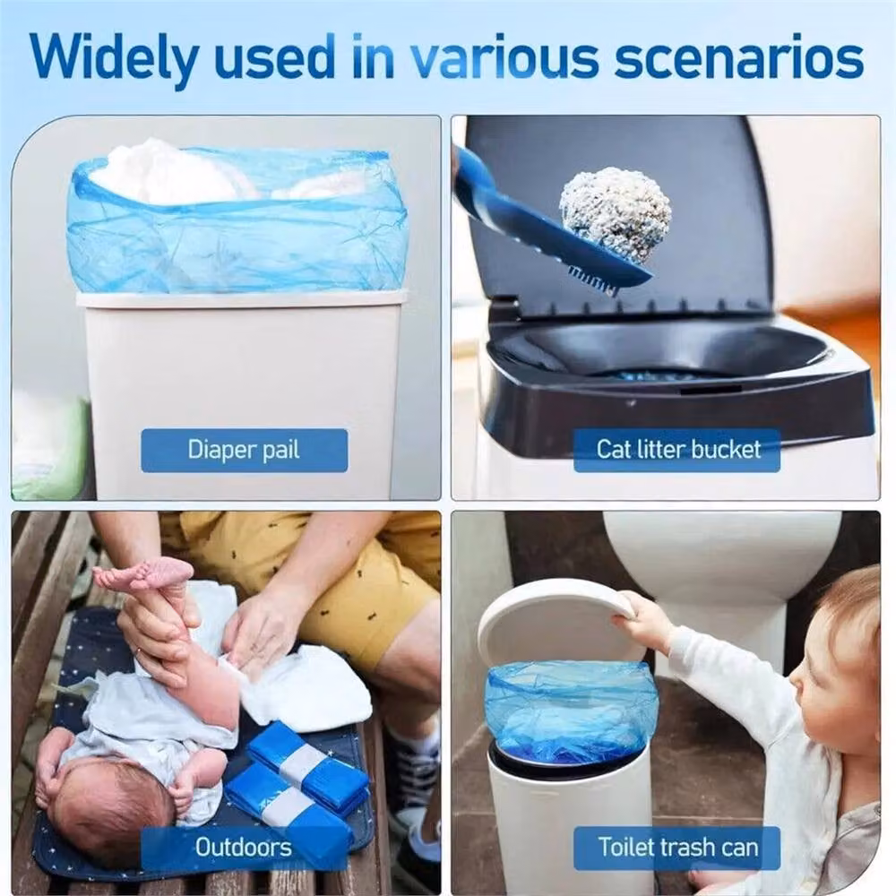 Nordara 10-Pack Blue Disposal Refill Cassettes for Twist and Click Nappy Bins – 3