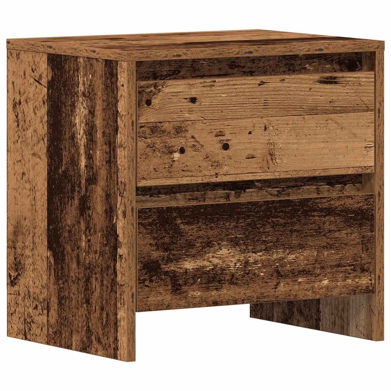 Berkfield Home Rustic Bedside Cabinet in Brown, W: 45 cm, D: 34 cm, H: 44.5 cm – 2