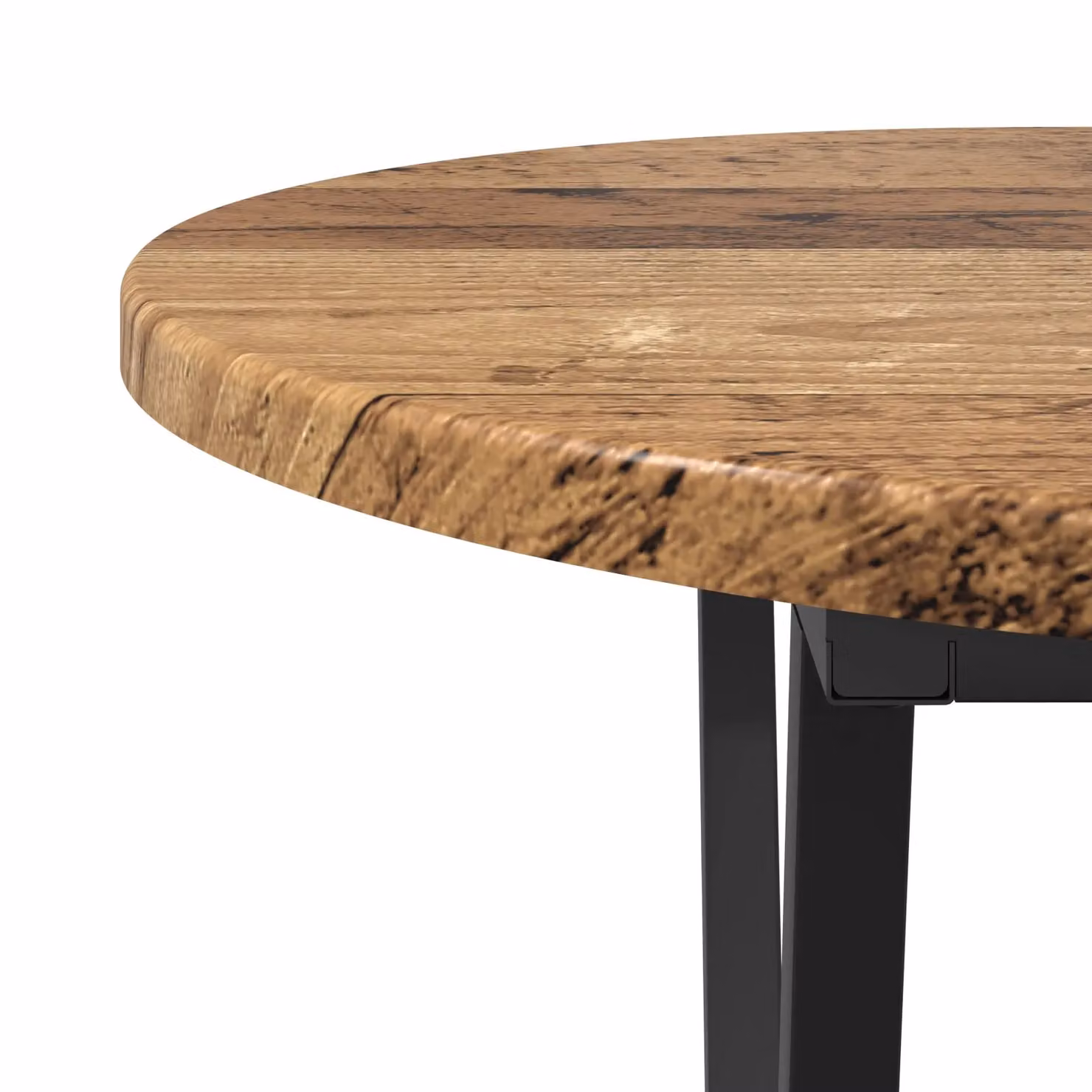 Berkfield Home Industrial Oval Coffee Table in Brown, W/D/H: 80 x 40 x 40.5 cm – 3