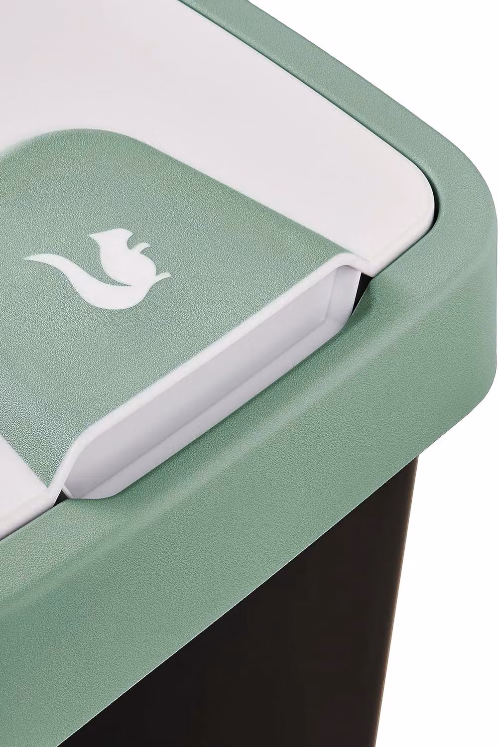 Keeeper Premium Rubbish Bin with Flip Lid, 25 Litre, Nordic Green – 3
