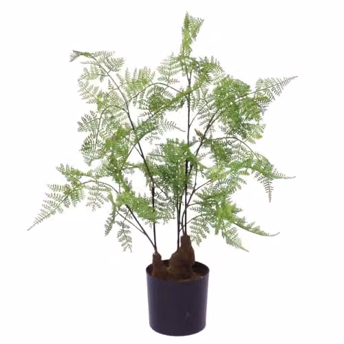 Leaf Artificial Moss Base Fern Foliage Potted Plant, Green, Height: 60 cm