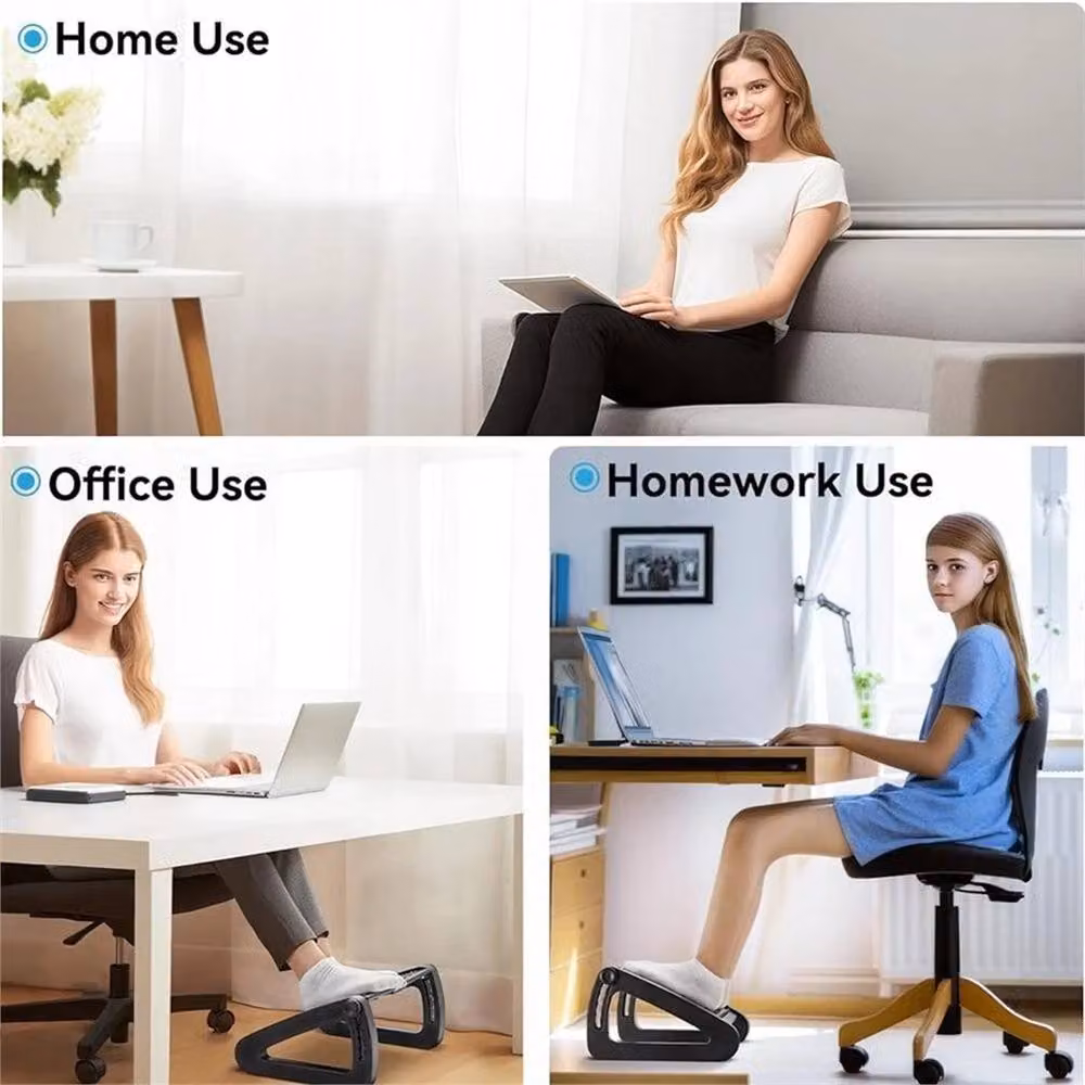 Nordara Adjustable Ergonomic Under Desk Foot Support Pad in Black – 5