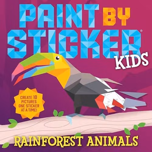 Workman Publishing Paint by Sticker Kids: Rainforest Animals