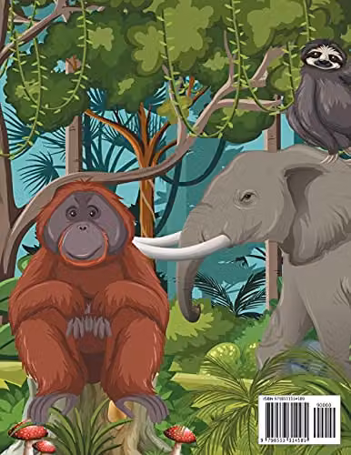 Animals of Africa Colouring Book, Multicolour Paper Edition