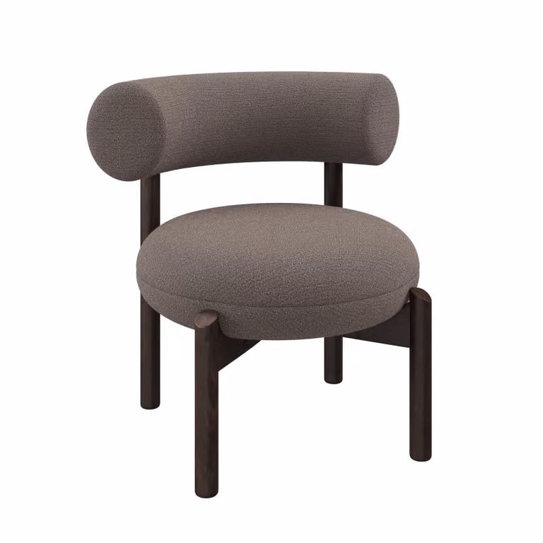 Dôme Deco BOW Armchair in Grey Fabric