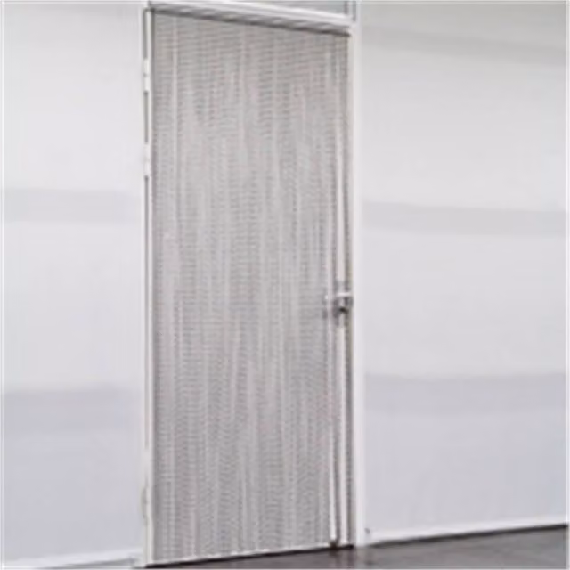 Nordara Aluminium Chain Curtain Fly Screen Door in Grey, H: 214 cm, W: 90 cm – 1