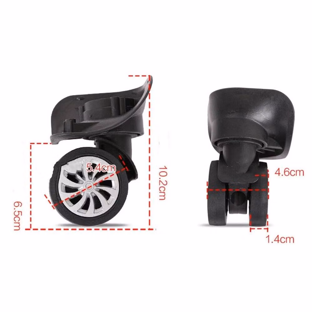 NESTLUNE 4-Piece Universal Swivel Caster Replacement Wheels in Black with Rubber and Plastic Components – 2