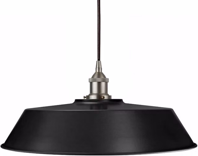 SE Home Chancery Large Round Pendant Light in Matt Black and Brushed Chrome